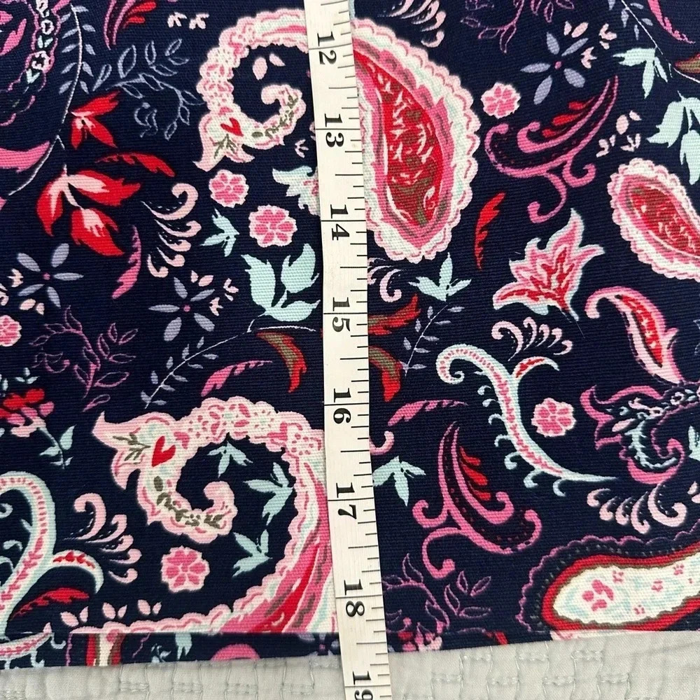 Talbots Paisley Watercolor Canvas A-Line Skirt Size 6 Petite Bold Colors - Picture 3 of 7
